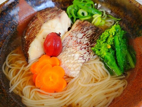 鯛と菜ノ花のにゅうめん